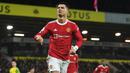 Manchester United berhasil menang tipis 1-0 atas tuan rumah Norwich City lewat gol penalti Cristiano Ronaldo dalam laga pekan ke-16 Liga Inggris, Sabtu (11/12/2021). Namun, kemenangan susah payah tersebut beum memuaskan Ralf Rangnick atas kinerja pasukannya. (AFP/Daniel Leal)