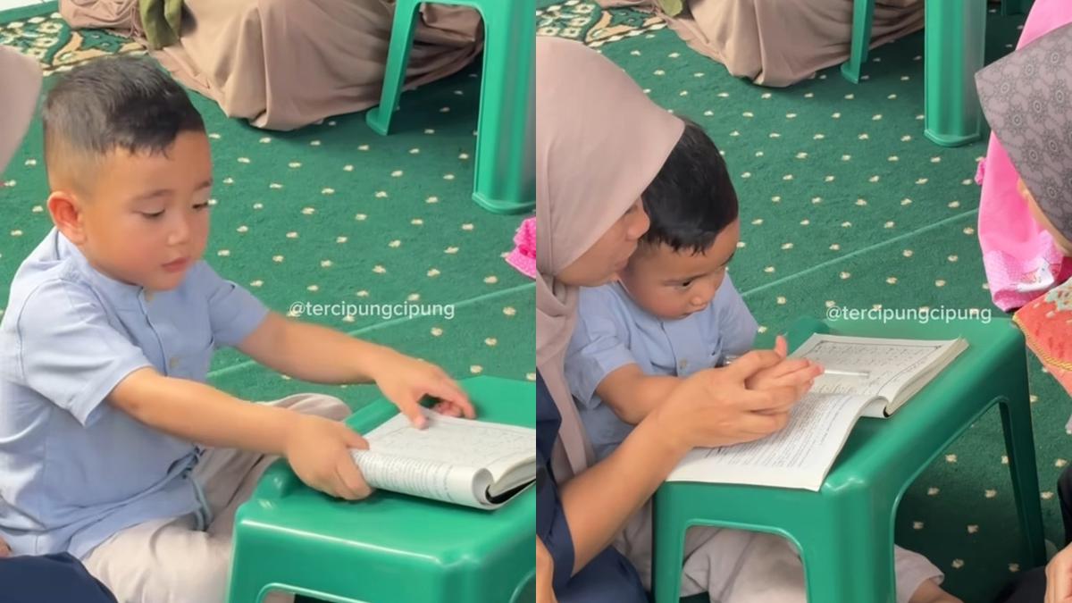 7 Potret Menggemaskan Rayyanza Saat di TPA, Punya Banyak Teman Mengaji