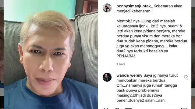 Unggahan Benny Simanjuntak soal Jonathan Frizzy. (Foto: @bennysimanjuntak_)