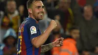 Paco Alcacer mengaku tidak berencana meninggalkan Barcelona. (AFP/Lluis Gene)