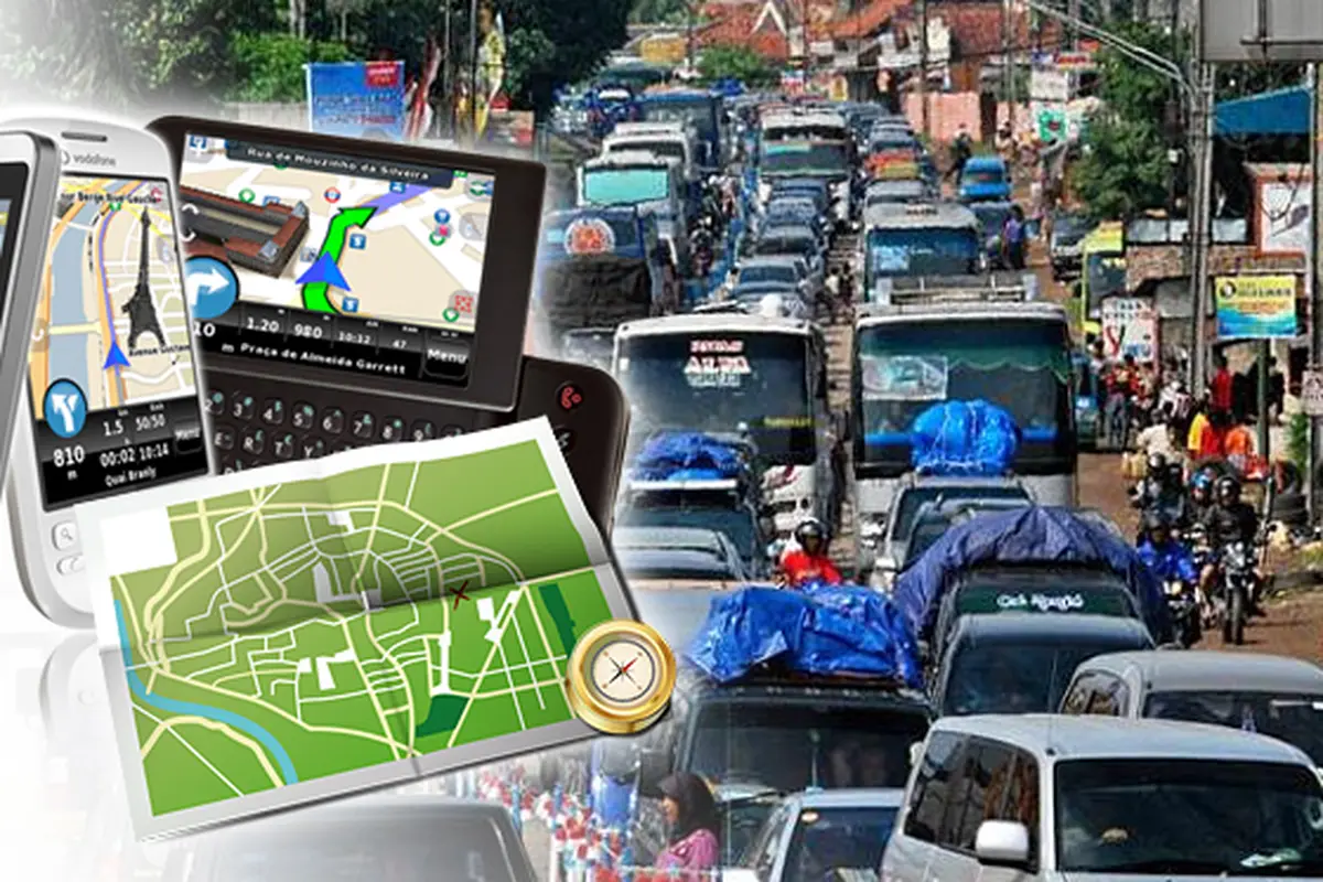 Ilustrasi GPS untuk mudik di Pasuruan