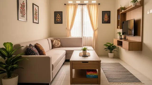 Meja Kopi dengan Penyimpanan Tersembunyi