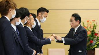 Pulang dari Piala Dunia Qatar 2022, Timnas Jepang Disambut PM Fumio Kishida