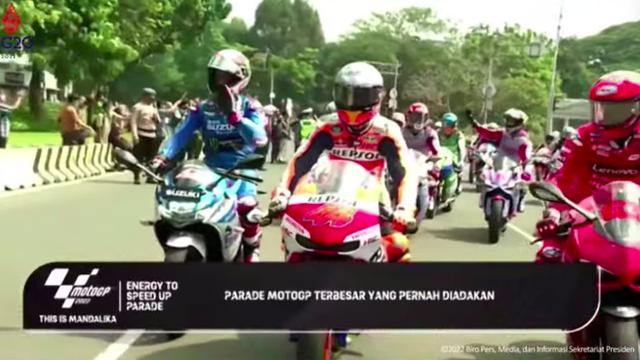 Deretan Potret Keseruan Parade Pembalap MotoGP di Istana Merdeka