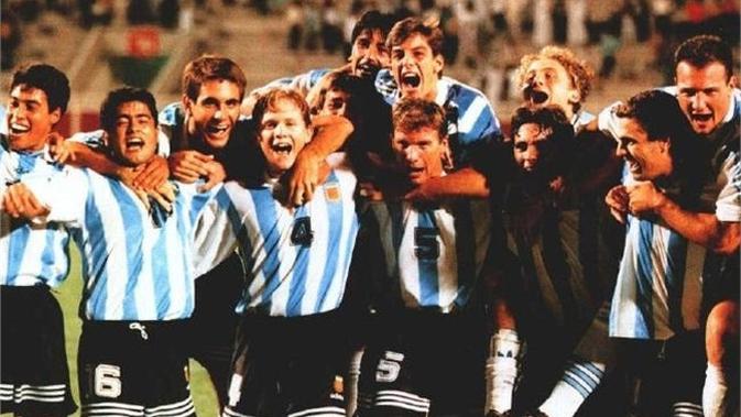 Suka cita Timnas Argentina U-20 menyambut gelar juara Piala Dunia U-20 yang dihelat di Qatar. (Dok. FIFA.com)