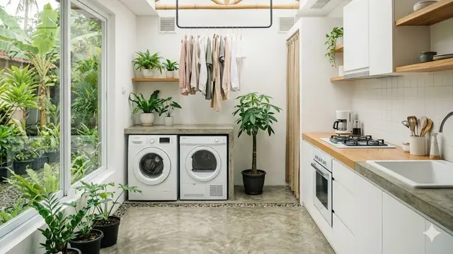 Area Laundry Menyatu dengan Dapur