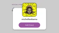 Snapchat Michelle Obama (sumber: Snapchat)