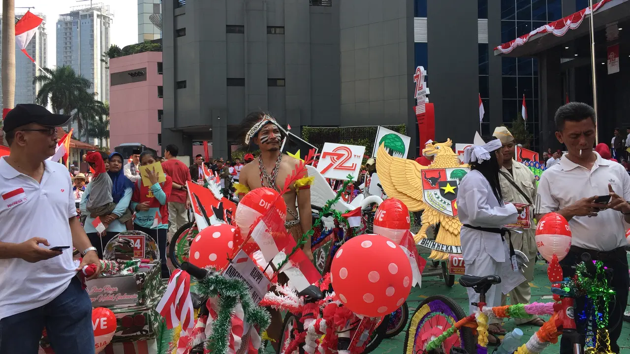 Parade sepeda hias di Kemenkumham