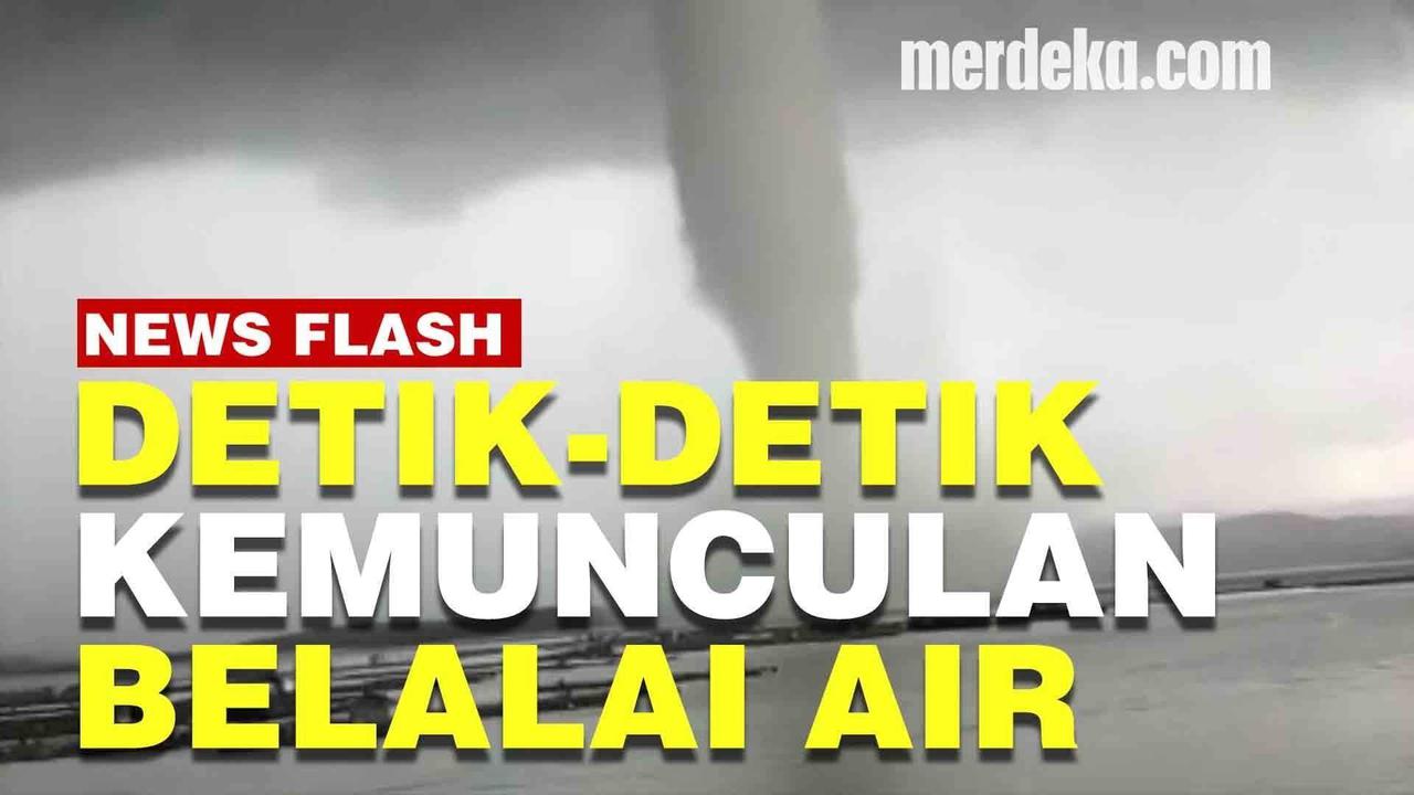 VIDEO : Penampakan Belalai Air di Selat Bali Rusak Rumah dan Perahu