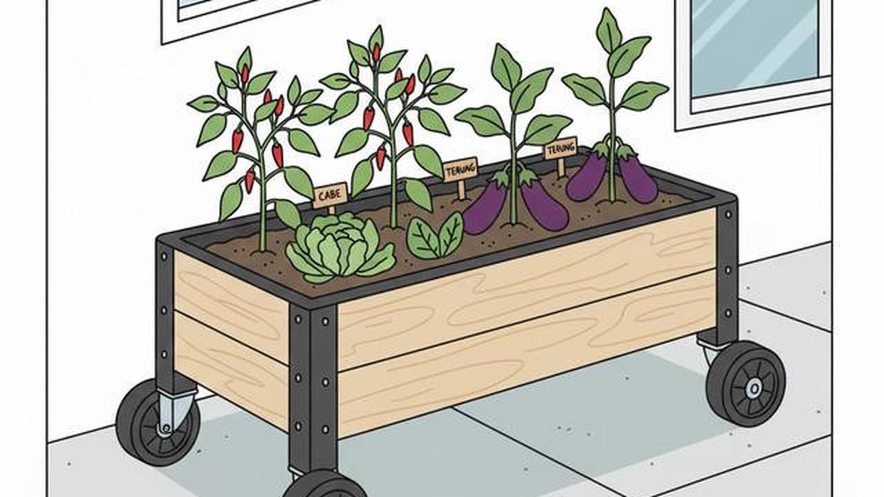 11 Desain Kebun Sayur di Rumah yang Gampang Dipindah-pindah, Praktis dan Modern