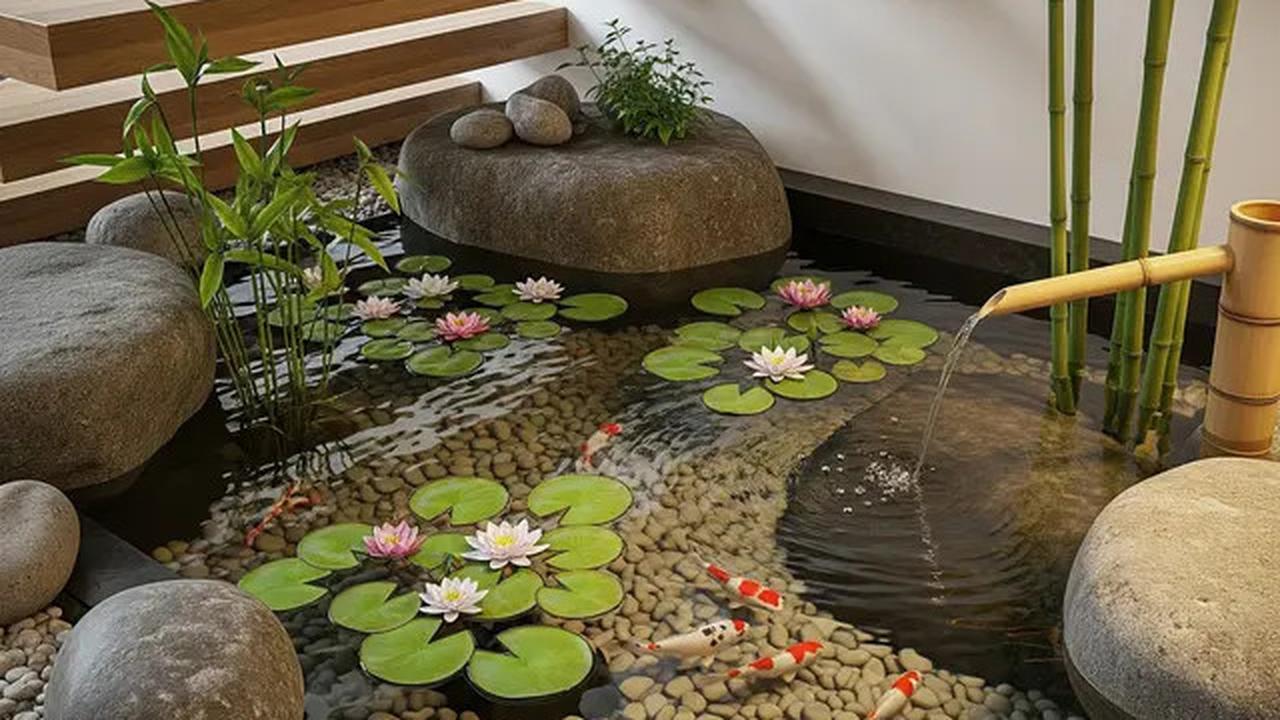 7 Desain Kolam Ikan Bawah Tangga untuk Rumah Minimalis Modern, Kekinian di 2025