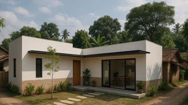 Ide Rumah Minimalis Letter L di Kampung