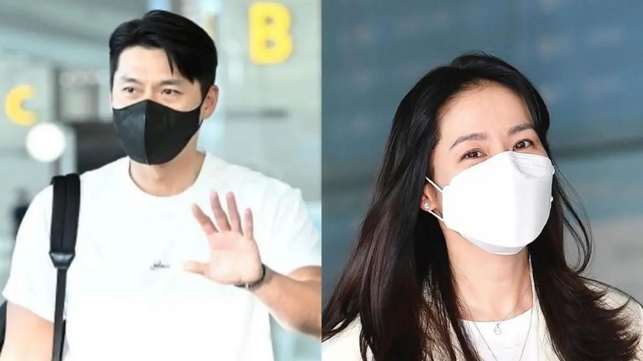 Gaya Pengantin Baru Hyun Bin dan Son Ye Jin Berangkat Bulan Madu ke Amerika, Serasi Serba Putih