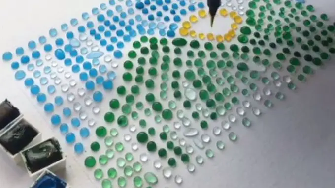 [Bintang] Terkesima oleh Lukisan Pemandangan dengan Teknik Tetesan Air