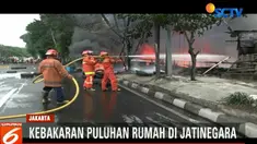 Puluhan Rumah di Jatinegara terbakar, ruas jalan menuju Pondok Bambu dan arah sebaliknya ditutup.