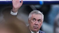 Carlo Ancelotti, pelatih Real Madrid, bersiap menghadapi AC Milan di Santiago Bernabeu pada Rabu, 6 November 2024.