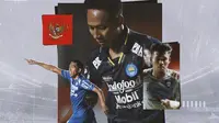 Timnas Indonesia - Frets Butuan, Beckham Putra, Bayu Fiqri (Bola.com/Adreanus Titus)