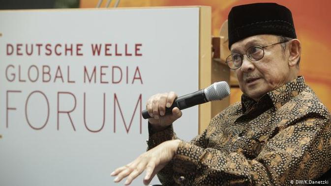 BJ Habibie hadir di Global Media Forum tahun 2012. (DW / K. Danetzki)