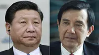 Presiden China dan Taiwan Bakal Gelar Pertemuan Bersejarah. Xi Jinping dan Ma Ying-jeou (AFP)