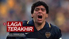 Berita video melihat aksi Diego Maradona, legenda Timnas Argentina dan Napoli, di laga terakhirnya sebagai pesepak bola.