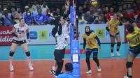 Momen Jakarta BIN mengalahkan Bandung Bank bjb Tandamata di Final Four Proliga 2023 hari Sabtu (04/03/2023). (Proliga)