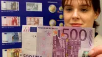 Uang pecahan 500 euro. (AP)