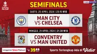 Jadwal Siaran Langsung FA Cup 2023/3034 Babak Semifinal di Vidio. (Sumber: dok. vidio.com)