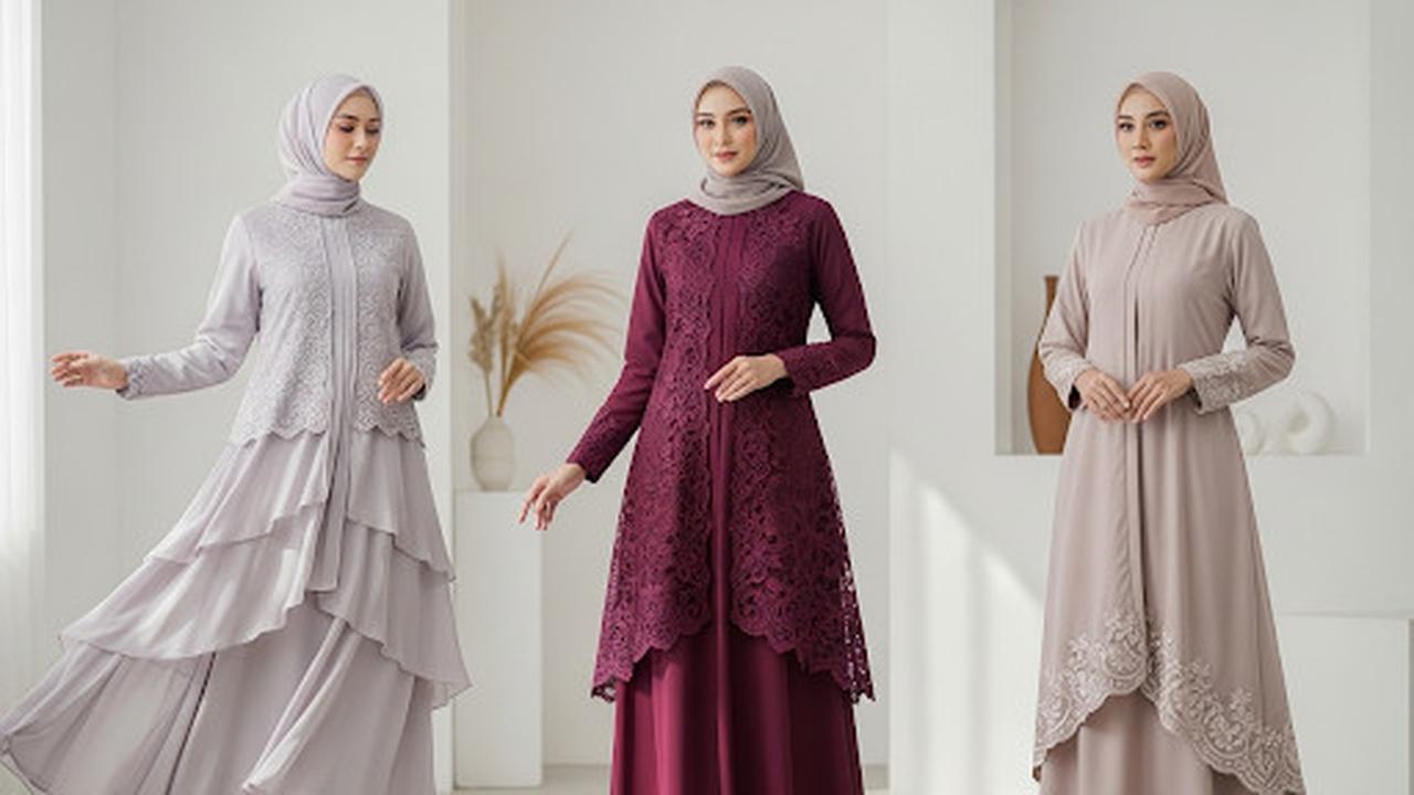 Gamis Ceruty Flowy Dusty Pink