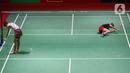 Pebulu tangkis tunggal putri Korea Selatan, An Se Young saat bertanding melawan Carolina Marin dari Spanyol pada laga final Indonesia Masters 2023 di Istora Senayan, Jakarta, Minggu (29/1/2023). An Se Young berhasil menjadi juara di nomor tunggal putri Indonesia Masters 2023 usai mengalahkan Carolina Marin di final dengan skor 18-21, 21-18, dan 21-13. (Liputan6.com/Herman Zakharia)