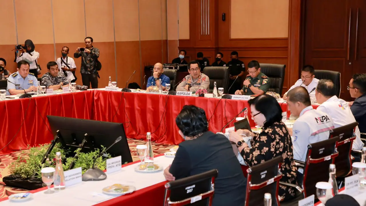 Rapat Koordinasi (Rakor) Polda NTB beserta jajaran menyambut WSBK Mandalika (Dok Humas Polda NTB)