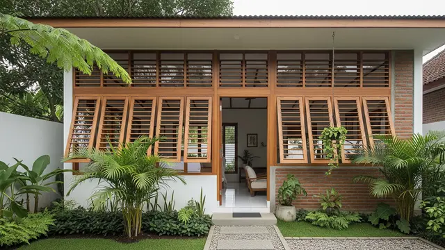 Desain Rumah Hemat Listrik dengan Banyak Ventilasi/Gemini AI