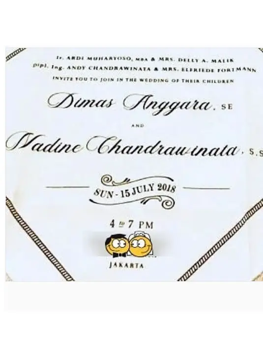 Dimas Anggara dan Nadine Chandrawinata