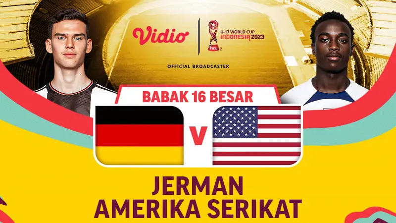 Jadwal dan Live Streaming Jerman U-17 vs Amerika Serikat U-17 di Vidio