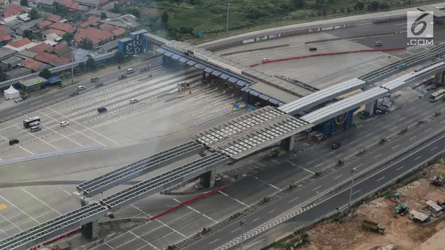 Pantauan Udara, H-2 Lebaran Gerbang Tol Cikarang Utama Lengang