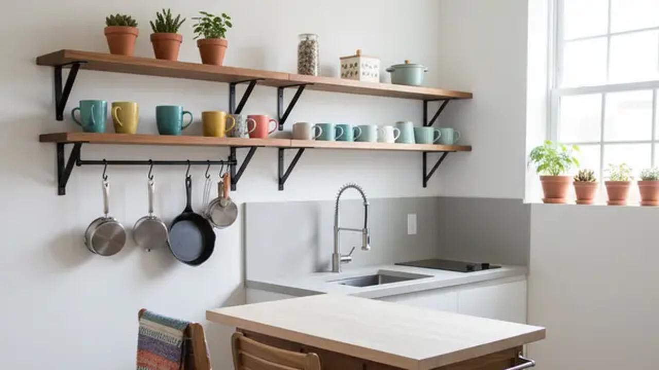 Rak Terbuka Minimalis/Dapur Modern Serba Fungsional di Lahan Sempit (Sumber; gemini.com)