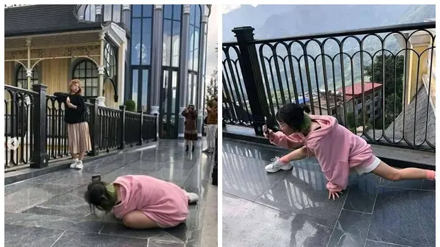 Kocak, 8 Potret di Balik Foto Keren Ada Teman yang Menderita