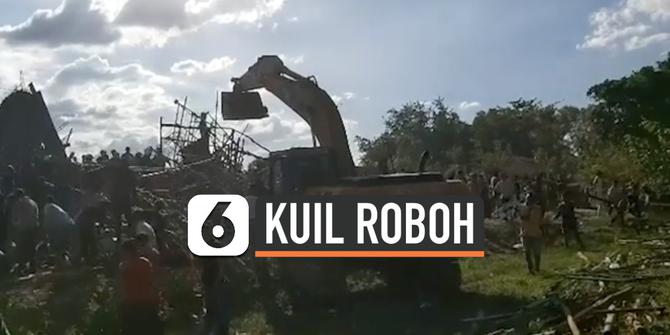 VIDEO: Kuil Roboh Timpa Pekerja dan Biksu, 3 Tewas