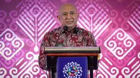 Menteri Koperasi dan UKM (MenKopUKM) Teten Masduki saat menutup acara Indonesian SDGs Corporate Summit (ISCOS) 2022 di Bali, Rabu malam (7/9/2022).