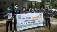 Ratusan atlet dan pelatih di KONI Sumsel menjalani suntik vaksinasi Covid-19 di KKP Palembang (Dok. Humas KONI Sumsel / Nefri Inge)