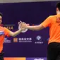 Ganda putra Indonesia Leo Rolly Carnando/Daniel Marthin tampil di final Asia Junior Championships 2019. (Badminton Indonesia)