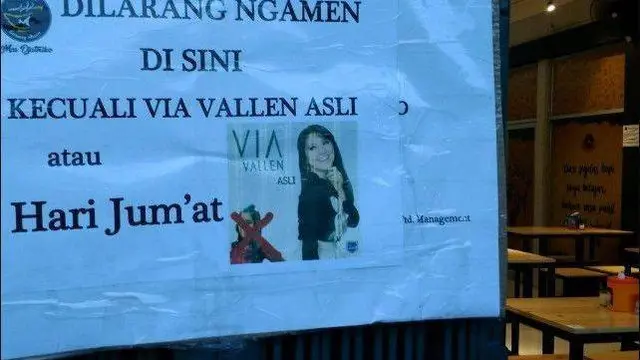 10 Potret Lucu Peringatan Dilarang Ngamen Ini Langsung Bikin Balik Badan