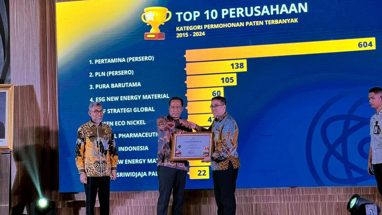 Jumlah Paten Terbanyak, Pertamina Raih Apresiasi Kekayaan Intelektual