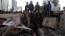 Dalam aksinya, para mahasiswa mengajukan sembilan tuntutan utama yang disampaikan dalam aksi unjuk rasa. (Liputan6.com/Helmi Fithriansyah)