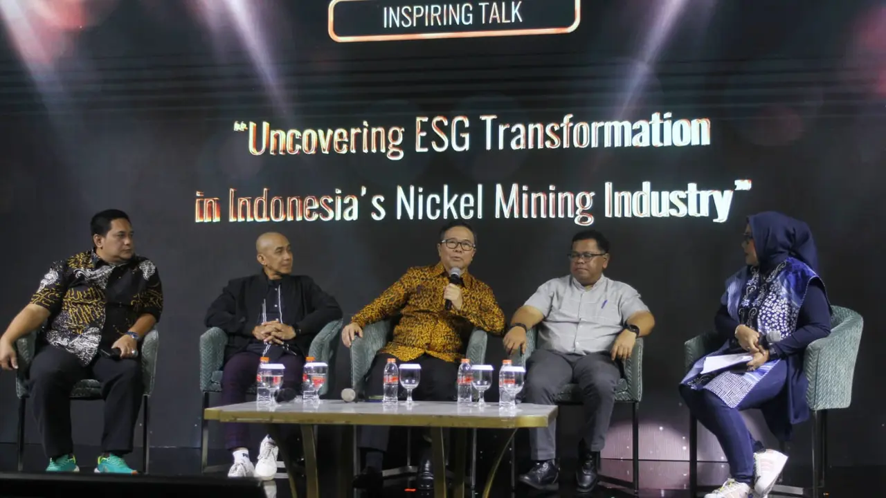 Acara Diskusi perihal ESG di sela Harita Nickel Journalist Award, Jumat malam (24/10/2025).