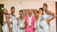 Playboy Nigeria Gandeng 6 Wanita yang Tengah Hamil ke Pesta Pernikahan. (Sumber: Instagram.com/prettymikeoflagos)
