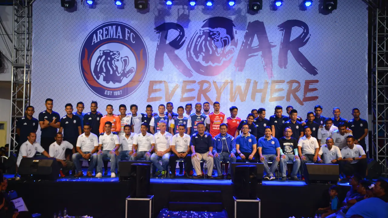Launching tim dan jersey baru Arema FC di musim 2018