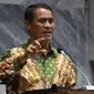 Menteri Pertanian (Mentan) Andi Amran Sulaiman saat menjadi pembicara dalam Seminar Nasional Fraksi Partai Gerindra Komisi IV DPR RI bertajuk 'Strategi Mewujudkan Swasembada Pangan Menuju Indonesia Emas 2045' di Gedung DPR RI (Istimewa)