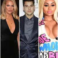 Khloe Kardashian, Rob Kardashian, dan Blac Chyna (AFP/Bintang.com)