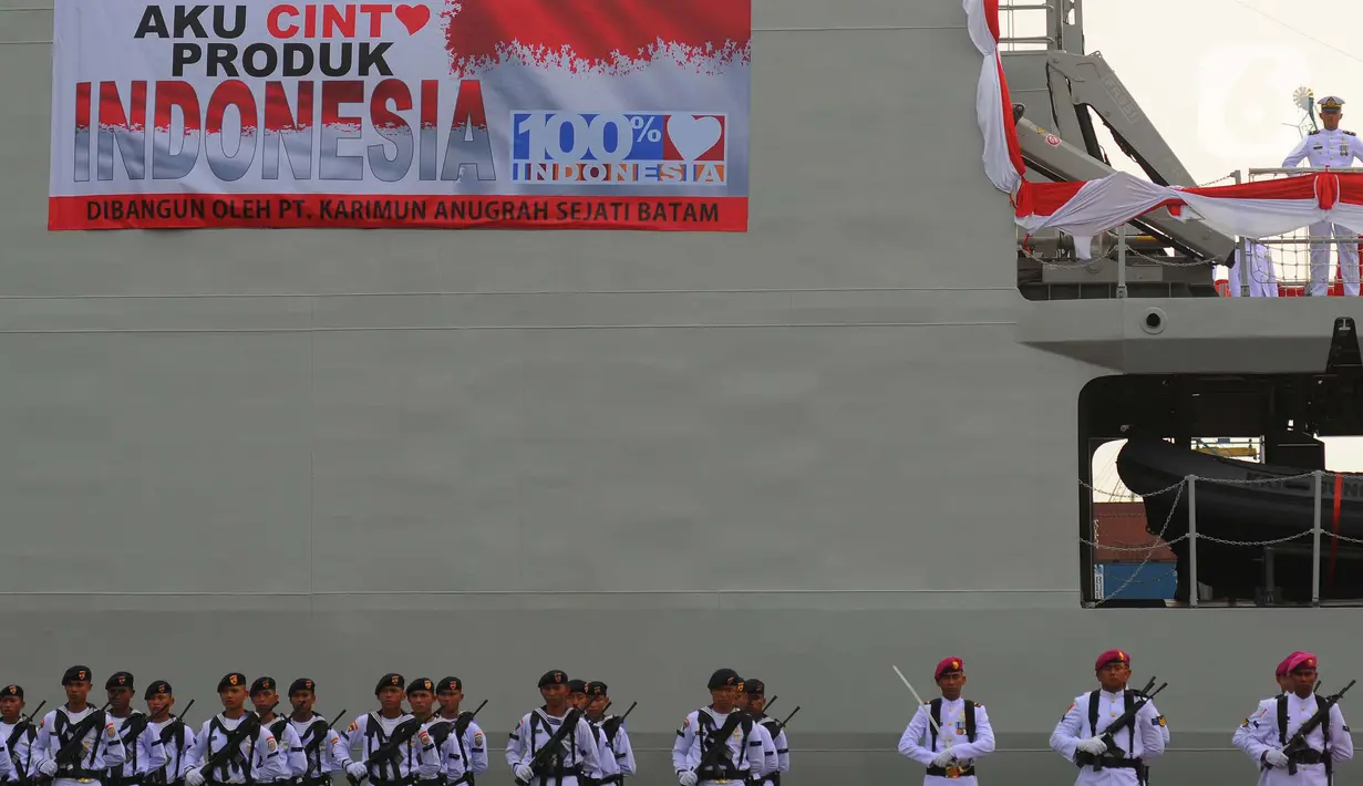 Kapal ini akan dipersenjatai dengan satu Meriam Leonardo 40 mm, dua Senapan Mesin Berat 20 mm, dan dua Peluncur Rudal Permukaan ke Udara. (merdeka.com/Imam Buhori)