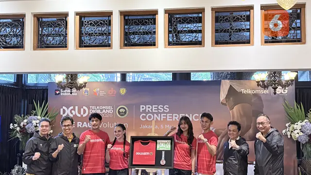 Konferensi pers Telkomsel Digiland Run 2026 di Jakarta. Liputan6.com/Iskandar